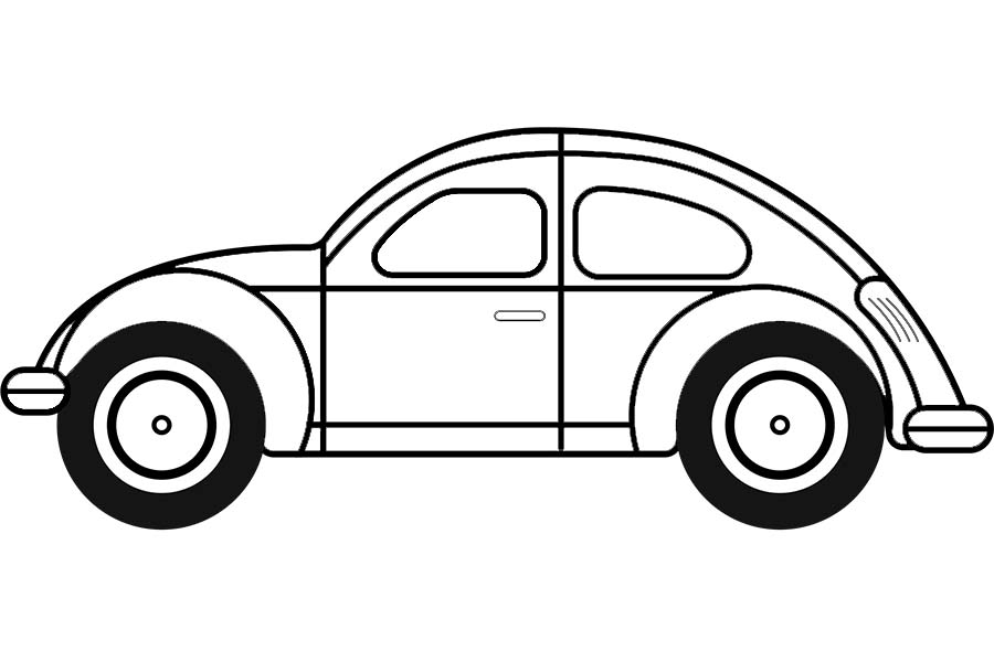 Car with a round body shape